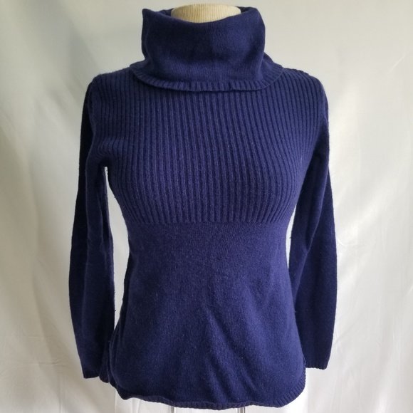 Banana Republic Sweaters - Banana Republic Cashmere Blend Indigo Sweater Sz S